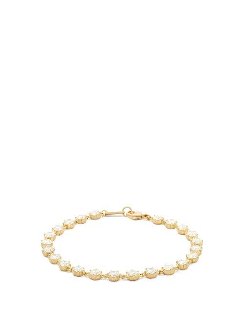 Matchesfashion.com Jade Trau - Penelope Diamond & 18kt Gold Bracelet - Womens - Gold