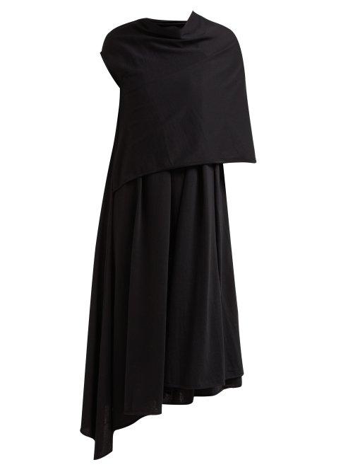 Matchesfashion.com Lemaire - Plummy Cotton Jersey Scarf Dress - Womens - Black