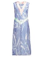 Matchesfashion.com Marina Moscone - Abstract Print Silk Blend Dress - Womens - Multi