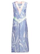 Matchesfashion.com Marina Moscone - Abstract Print Silk Blend Dress - Womens - Multi