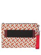 Matchesfashion.com Burberry - Edin Monogram Logo Print Pouch - Mens - Red Multi