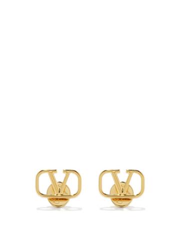Ladies Jewellery Valentino Garavani - V-logo Stud Earrings - Womens - Gold