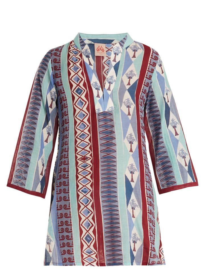 Le Sirenuse, Positano Giiada Arlechino-print Cotton Kaftan