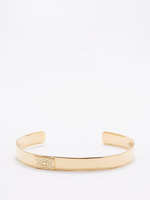 Hermina Athens - Kallista Evil Eye Gold-plated Cuff - Womens - Yellow Gold