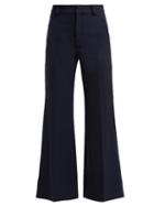 Matchesfashion.com Roland Mouret - Dilman High Rise Crepe Trousers - Womens - Navy