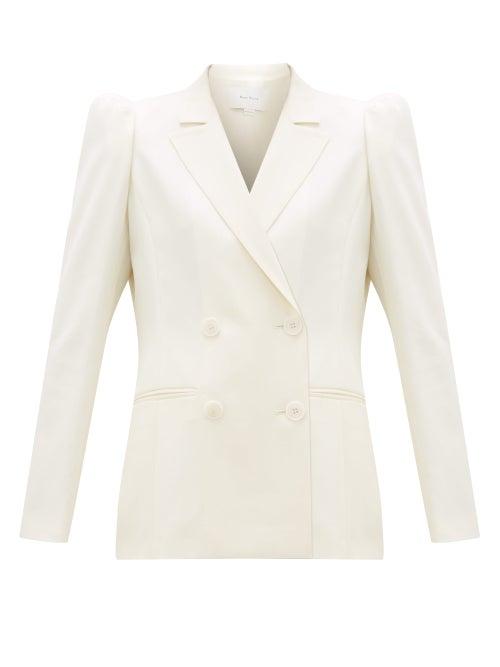 Matchesfashion.com Ryan Roche - Double-breasted Wool-twill Jacket - Womens - White