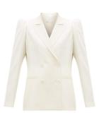 Matchesfashion.com Ryan Roche - Double-breasted Wool-twill Jacket - Womens - White