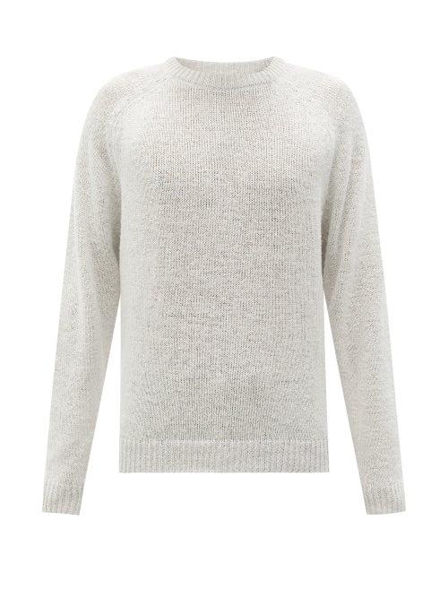 Matchesfashion.com Our Legacy - Raglan-sleeve Hemp And Lyocell Sweater - Mens - Grey