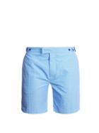 Matchesfashion.com Frescobol Carioca - Tailored Angra Print Swim Shorts - Mens - Blue