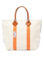 Haulier - Utility Medium Striped Canvas Tote Bag - Womens - Cream