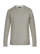 Matchesfashion.com Howlin' - Crew Neck Ribbed Knit Wool Sweater - Mens - Grey