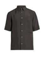 Lemaire Short-sleeved Gingham Shirt