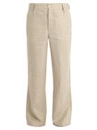 Hecho Mid-rise Straight-leg Linen Trousers