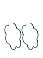 Bea Bongiasca - Flower Power Enamel, 9kt Gold & Silver Earrings - Womens - Green Multi