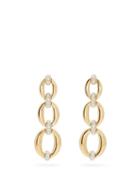 Matchesfashion.com Nadine Aysoy - Catena Diamond & 18kt Gold Triple-link Earrings - Womens - Yellow Gold