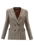 Matchesfashion.com Blaz Milano - Longwood Charmer Wool-blend Double-breasted Jacket - Womens - Brown White