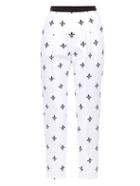 Caterina Gatta Printed Cotton-piqu Trousers