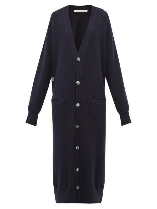 Matchesfashion.com Extreme Cashmere - No. 125 Coco Longline Stretch Cashmere Cardigan - Womens - Navy