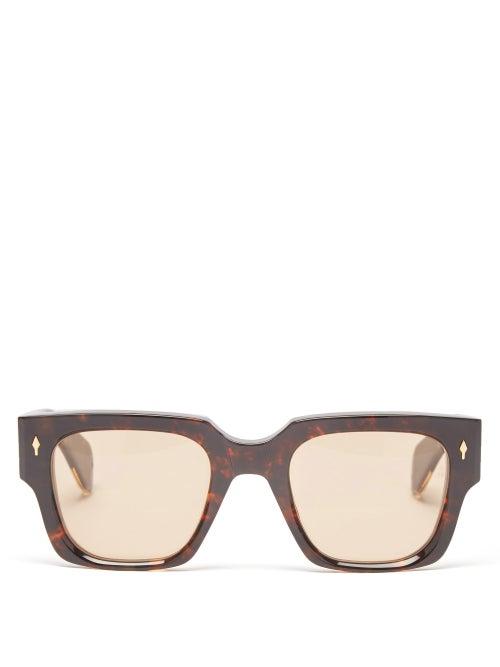 Jacques Marie Mage - Dealan Square Acetate Sunglasses - Womens - Light Pink