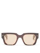 Jacques Marie Mage - Dealan Square Acetate Sunglasses - Womens - Light Pink