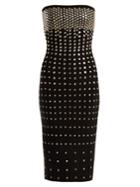 Norma Kamali Stud-embellished Strapless Jersey Dress