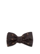 Matchesfashion.com Alexander Mcqueen - Skull Pin Dot Jacquard Bow Tie - Mens - Black Multi