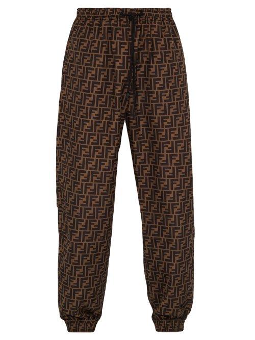 Matchesfashion.com Fendi - Ff Logo Track Pants - Mens - Brown Multi