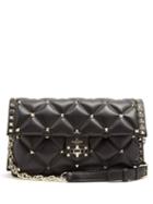 Matchesfashion.com Valentino - Candystud Quilted Leather Clutch - Womens - Black