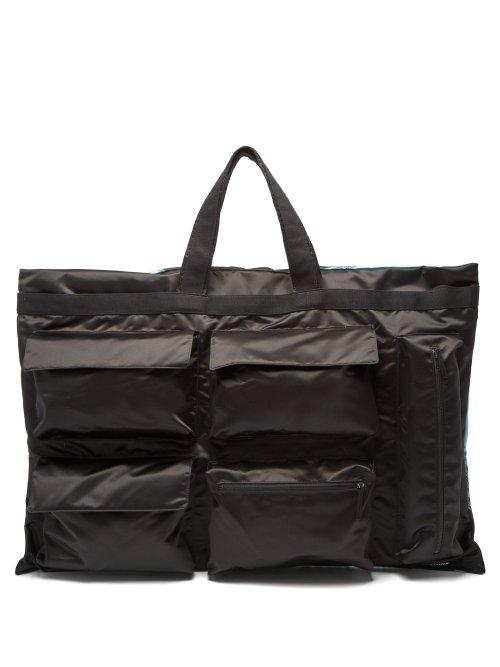 Matchesfashion.com Raf Simons X Eastpak - Photographic Print Oversized Satin Tote Bag - Womens - Blue Multi