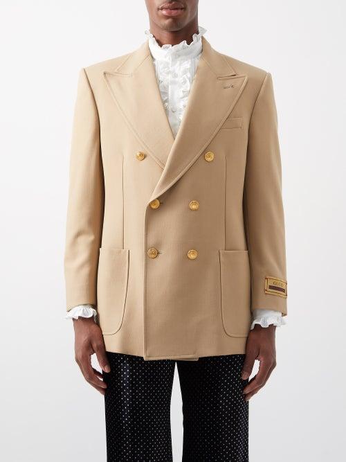 Gucci - Triple-breasted Wool-twill Cavalry Jacket - Mens - Grey
