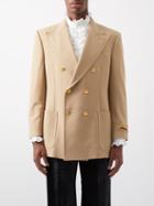 Gucci - Triple-breasted Wool-twill Cavalry Jacket - Mens - Grey