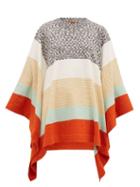 Matchesfashion.com Missoni - Striped Wool Poncho - Womens - Cream Multi