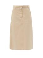 Matchesfashion.com Joseph - Salva High-rise Leather Skirt - Womens - Cream
