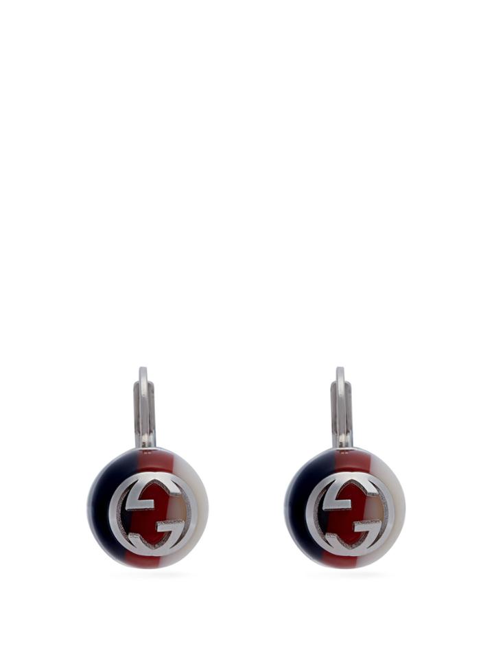 Gucci Logo-embellished Drop Earrings