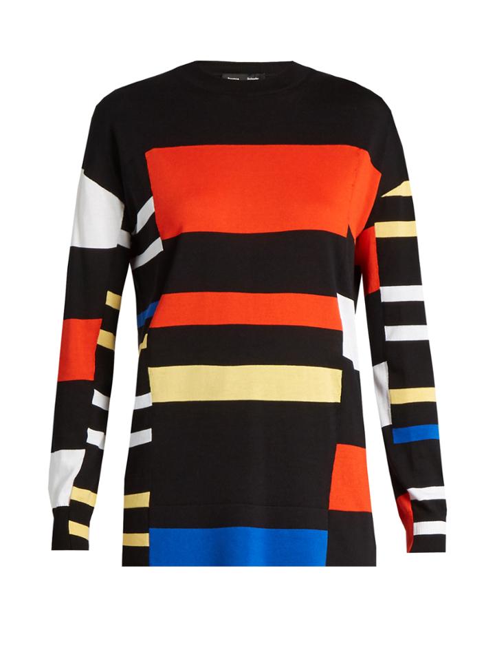 Proenza Schouler Cotton And Silk-blend Knit Top