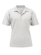 Homme Pliss Issey Miyake - Technical-pleated Polo Shirt - Mens - Grey