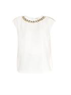 Rebecca Taylor Embellished Mesh And Crepe Top