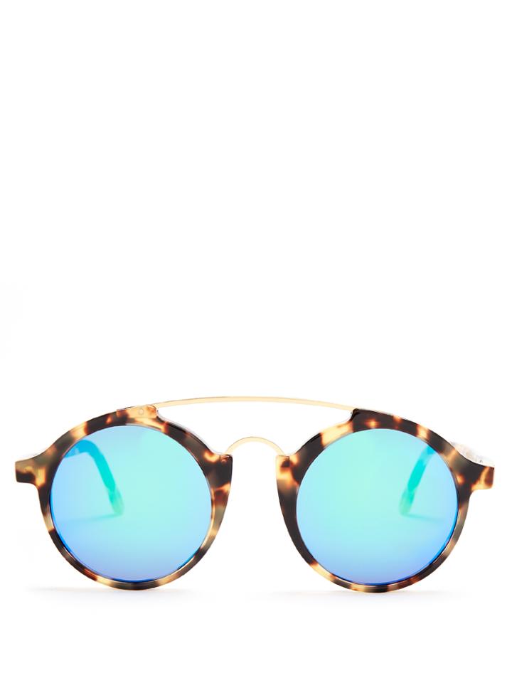 L.g.r Sunglasses Calabar Round-frame Acetate Sunglasses