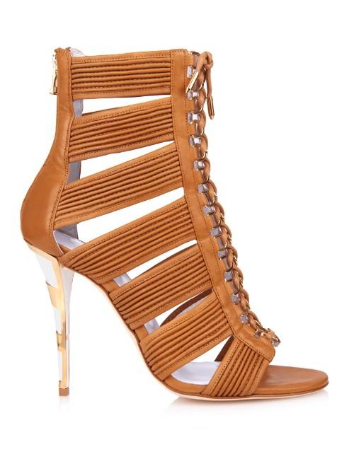 Balmain Hopi Leather Sandals