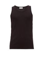 Matchesfashion.com Lemaire - Ribbed-knit Cotton-blend Vest - Mens - Black