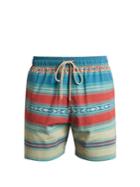 Faherty Aztec Striped-print Shorts