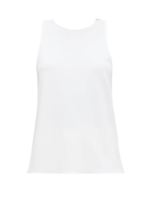 Matchesfashion.com Tibi - Twist-back Crepe Top - Womens - White