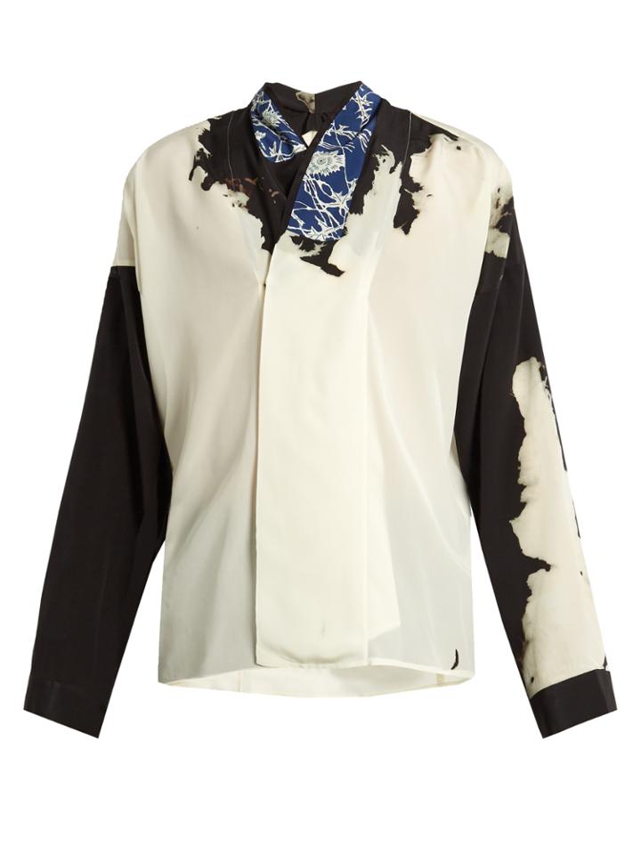 Haider Ackermann Digoxine Abstract-print Silk Blouse