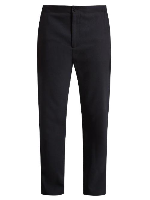 Acne Studios Pace Drawstring-hem Straight-leg Wool Trousers