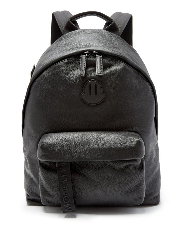 Moncler Logo-patch Leather Backpack