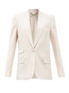 Matchesfashion.com Stella Mccartney - Bell Single-breasted Slubbed-blend Jacket - Womens - Beige