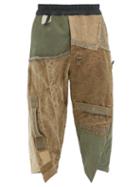 Matchesfashion.com By Walid - Artem Deconstructed Upcycled Cotton Trousers - Mens - Green