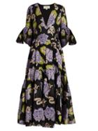 Temperley London Floral Tapestry Fil Coup Georgette Gown