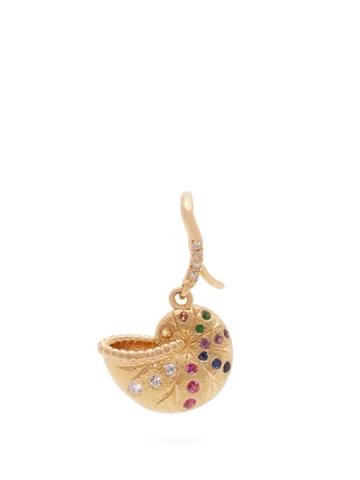 Aurélie Bidermann Fine Jewellery Diamond, Multi-stone & 18kt Gold Single Earring