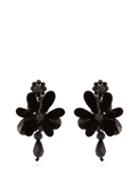 Matchesfashion.com Simone Rocha - Floral Drop Beaded Earrings - Womens - Black